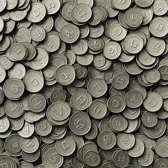 An abundance of coins